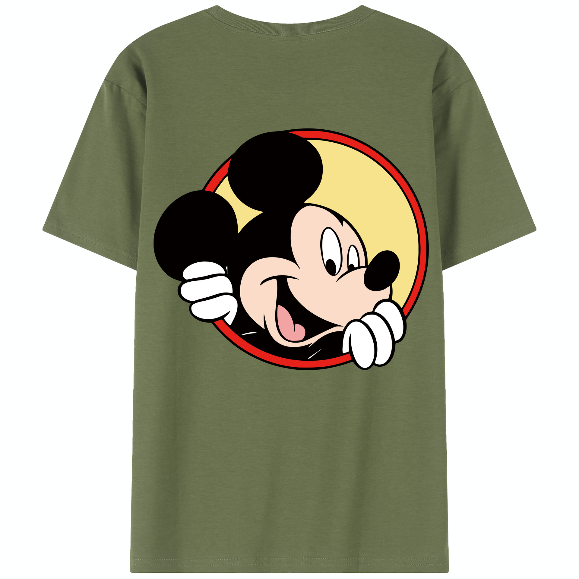 （画像用） ミッキーマウス Mickey Mouse 綿100％半袖Tシャツ（背面プリント）